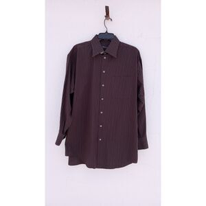 Claiborne Men's Wrinkle Free 100% Cotton Long Sleeve Dress Shirt - NEW